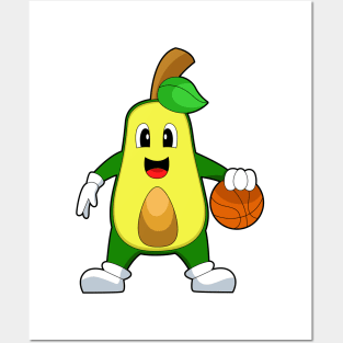 Avocado Basketball player Basketball Posters and Art